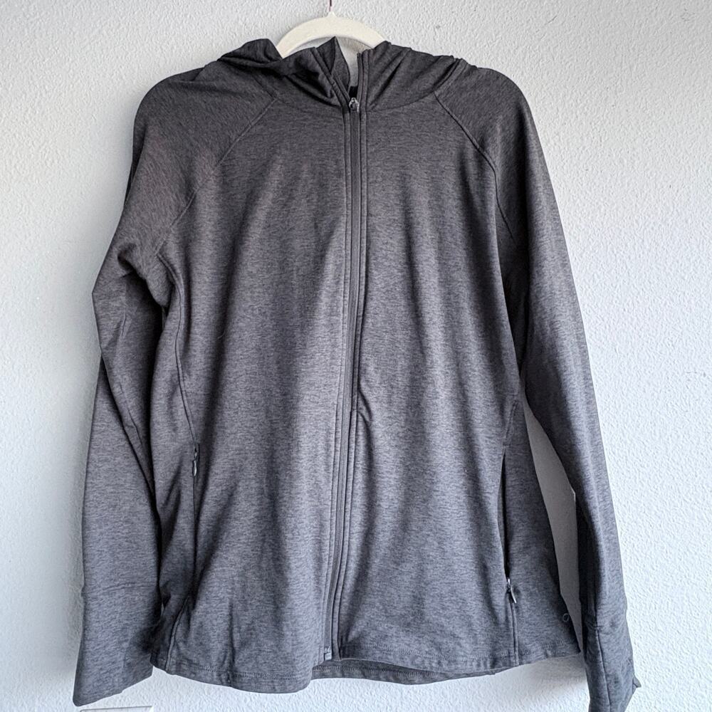 Freely Gray Zip Up Hoodie Jacket XL Athleisure Lightweight